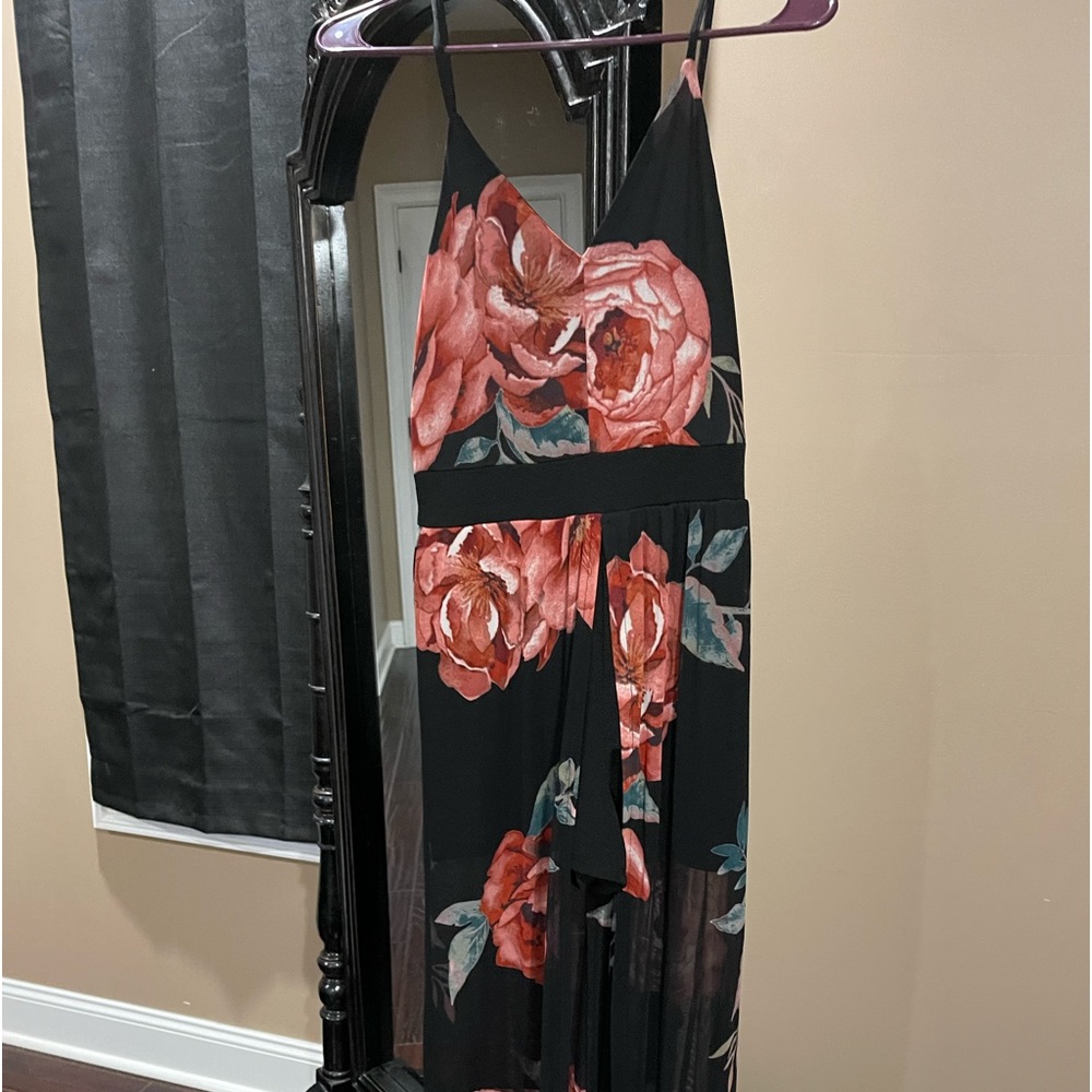 Black and floral dress